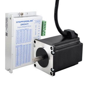 Zestaw z silnikiem krokowym Nema 23 2Nm podwójny wał 8mm