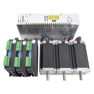 Zestaw krokowy 3-osiowy CNC serii TS 3.0 Nm -  silnik krokowy Nema 23 i sterownik