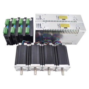 Zestaw krokowy 4-osiowy CNC serii TS 3.0 Nm -  silnik krokowy Nema 23 i sterownik