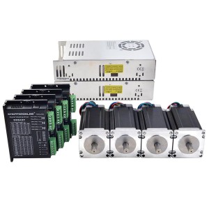 Zestaw krokowy 4-osiowy CNC serii S 3.0 Nm -  silnik krokowy Nema 23 i sterownik