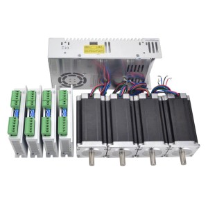 Zestaw krokowy 4-osiowy CNC 3.0 Nm -  silnik krokowy Nema 23, sterownik i zasilacz