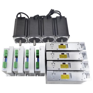 Zestaw krokowy 4-osiowy CNC 12.0 Nm -  silnik krokowy Nema 34, sterownik i zasilacz