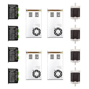 Zestaw krokowy 4-osiowy CNC 8.5 Nm -  silnik krokowy Nema 34 i sterownik