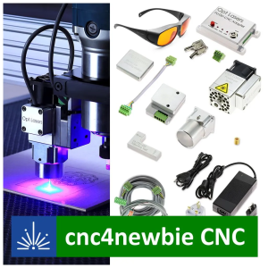 Zestaw do rozbudowy lasera CNC4newbie o laser PLH3D-6W-XF+ i LaserDock