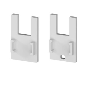 Zaślepki P10-3 szare z szybą