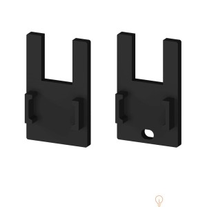 Zaślepki P10-3 czarne z szybą