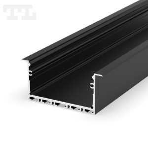 Profil led podtynkowy szeroki P23-1 czarny 3m