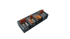 Zestaw: Uchwyt na 4 złączki WAGO 221-412 + 4 złączki WAGO