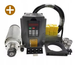 Wrzeciono CNC 2.2kW chłodzone powietrzem 220V ER20 Ø80mm + Falownik