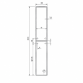 Profil aluminiowy 20x200x1.5 wzmocniony
