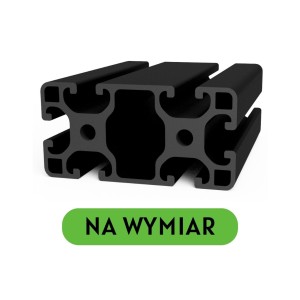 Aluminiowy Profil Konstrukcyjny 40x80  CZARNY T8 NA WYMIAR