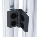 Zawias do profili 40x40 [8] czarny - stop cynku