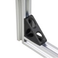 Kątownik z 4 otworami do profili 30x30 - czarny