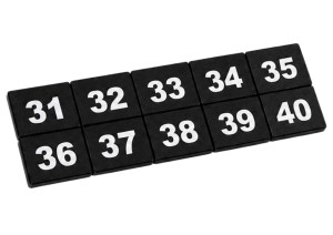 TABLICZKI NA SZAFKI 40x30mm - NUMERKI NA SZAFKI 31-40 - NUMERKI DO SZATNI