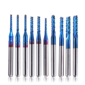 Zestaw: Frezy do PCB Nano Blue 0,8–3,0 mm – trzpień 3,175 mm - 10 szt.