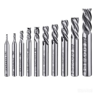 Zestaw: Frezy trzpieniowe HSS 4-ostrzowe 2–10 mm – 10 szt.
