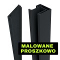 Słupek ogrodzeniowy aluminiowy 40x40 z zaślepką, antracyt RAL 7016 [Na wymiar]
