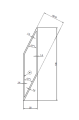 Profil aluminiowy Romb 20x104 malowany proszkowo [Na wymiar]