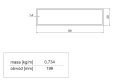 Profil aluminiowy zamknięty 20x80x1,4 malowany proszkowo [Na wymiar]