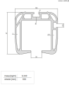Profil aluminiowy do bramy przesuwnej 100x97 [Na wymiar]