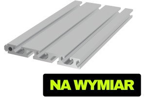 Profil aluminiowy do stołów teowych 126x16 z wypustem ⌀8 [Na wymiar]