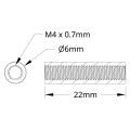 Tulejka dystansowa gwintowana 22mm M4 (4szt)