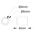 Dystans aluminiowy 8mm (4szt)