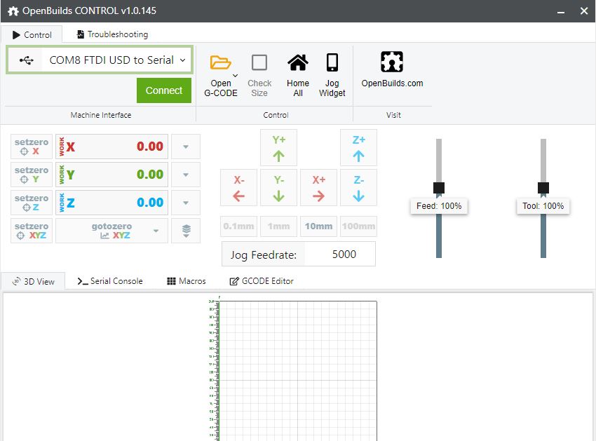 openbuilds control port usb
