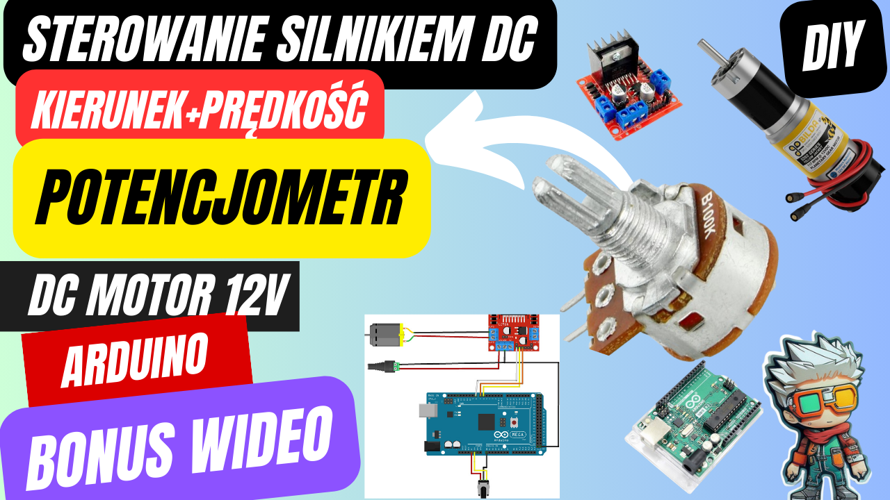 Sterowanie Silnikiem DC: Kierunek i Prędkość z Potencjometrem | Bonusowy Poradnik V-SLOT